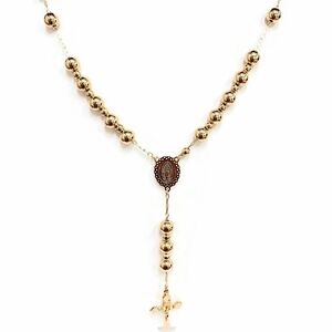 Virgin Large 18kts of Gold Plated Beads Rosary